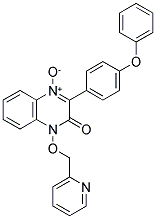 3-OXO-2-(4-PHENOXYPHENYL)-4-(PYRIDIN-2-YLMETHOXY)-3,4-DIHYDROQUINOXALINE 1-OXIDE Struktur