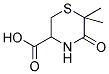 6,6-DIMETHYL-5-OXO-3-THIOMORPHOLINECARBOXYLIC ACID Struktur