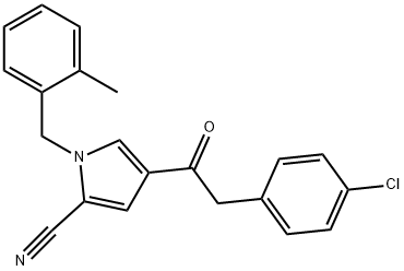 4-[2-(4-CHLOROPHENYL)ACETYL]-1-(2-METHYLBENZYL)-1H-PYRROLE-2-CARBONITRILE Struktur