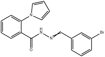 N'-[(Z)-(3-BROMOPHENYL)METHYLIDENE]-2-(1H-PYRROL-1-YL)BENZENECARBOHYDRAZIDE Struktur