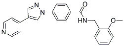 N-(2-METHOXYBENZYL)-4-[4-(PYRIDIN-4-YL)-1H-PYRAZOL-1-YL]BENZAMIDE Struktur