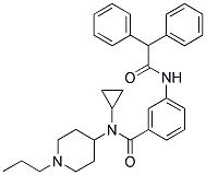 N-CYCLOPROPYL-3-((DIPHENYLACETYL)AMINO)-N-(1-PROPYLPIPERIDIN-4-YL)BENZAMIDE Struktur