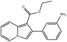 2-(3-AMINO-PHENYL)-INDOLIZINE-1-CARBOXYLIC ACID ETHYL ESTER Struktur