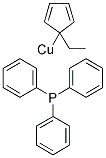 (ETHYLCYCLOPENTADIENYL)(TRIPHENYLPHOSPHINE) COPPER(I) Struktur