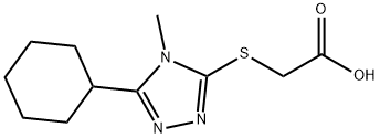 (5-CYCLOHEXYL-4-METHYL-4H-[1,2,4]TRIAZOL-3-YL-SULFANYL)ACETIC ACID Struktur