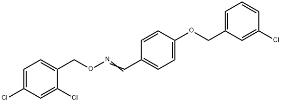 4-[(3-CHLOROBENZYL)OXY]BENZENECARBALDEHYDE O-(2,4-DICHLOROBENZYL)OXIME Struktur