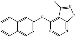 3-METHYL-4-(2-NAPHTHYLOXY)ISOXAZOLO[5,4-D]PYRIMIDINE Struktur