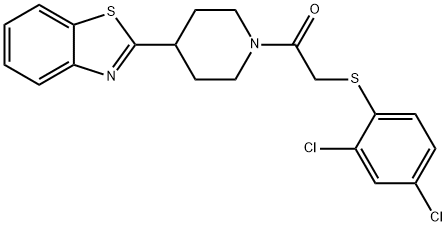 1-[4-(1,3-BENZOTHIAZOL-2-YL)PIPERIDINO]-2-[(2,4-DICHLOROPHENYL)SULFANYL]-1-ETHANONE Struktur