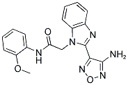 2-[2-(4-AMINO-1,2,5-OXADIAZOL-3-YL)-1H-BENZIMIDAZOL-1-YL]-N-(2-METHOXYPHENYL)ACETAMIDE Struktur