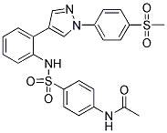 N-[4-(((2-(1-(4-(METHYLSULPHONYL)PHENYL)-1H-PYRAZOL-4-YL)PHENYL)AMINO)SULPHONYL)PHENYL]ACETAMIDE Struktur