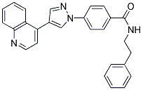 N-(2-PHENYLETHYL)-4-[4-(QUINOLIN-4-YL)-1H-PYRAZOL-1-YL]BENZAMIDE Struktur