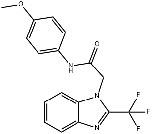 N-(4-METHOXYPHENYL)-2-[2-(TRIFLUOROMETHYL)-1H-1,3-BENZIMIDAZOL-1-YL]ACETAMIDE Struktur