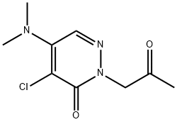 4-CHLORO-5-(DIMETHYLAMINO)-2-(2-OXOPROPYL)-3(2H)-PYRIDAZINONE Struktur