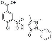 4-CHLORO-3-(1,5-DIMETHYL-3-OXO-2-PHENYL-2,3-DIHYDRO-1H-PYRAZOL-4-YLSULFAMOYL)-BENZOIC ACID Struktur