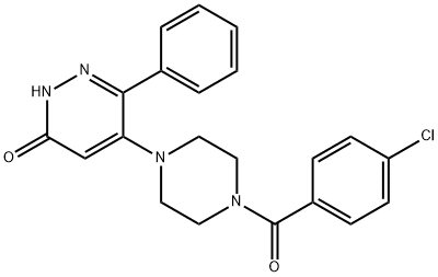 5-[4-(4-CHLOROBENZOYL)PIPERAZINO]-6-PHENYL-3(2H)-PYRIDAZINONE Struktur