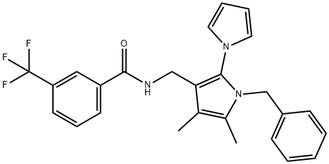 N-[(2-PYRROLO-1-BENZYL-4,5-DIMETHYL-1H-PYRROL-3-YL)METHYL]-3-(TRIFLUOROMETHYL)BENZENECARBOXAMIDE Struktur