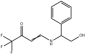 (E)-1,1,1-TRIFLUORO-4-[(2-HYDROXY-1-PHENYLETHYL)AMINO]-3-BUTEN-2-ONE Struktur