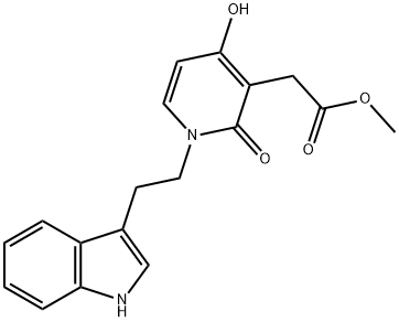 METHYL 2-(4-HYDROXY-1-[2-(1H-INDOL-3-YL)ETHYL]-2-OXO-1,2-DIHYDRO-3-PYRIDINYL)ACETATE Struktur