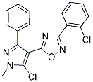 5-(5-CHLORO-1-METHYL-3-PHENYL-1H-PYRAZOL-4-YL)-3-(2-CHLOROPHENYL)-1,2,4-OXADIAZOLE Struktur