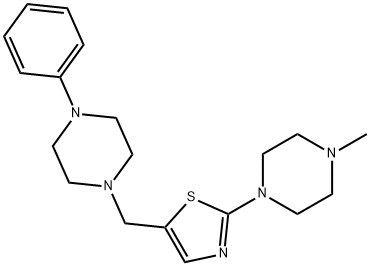 1-METHYL-4-(5-[(4-PHENYLPIPERAZINO)METHYL]-1,3-THIAZOL-2-YL)PIPERAZINE Struktur