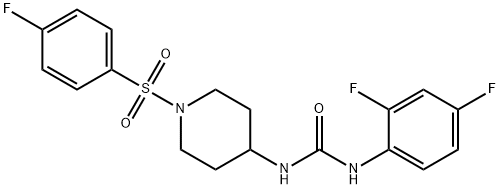 N-(2,4-DIFLUOROPHENYL)-N'-(1-[(4-FLUOROPHENYL)SULFONYL]-4-PIPERIDINYL)UREA Struktur