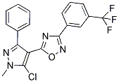 5-(5-CHLORO-1-METHYL-3-PHENYL-1H-PYRAZOL-4-YL)-3-[3-(TRIFLUOROMETHYL)PHENYL]-1,2,4-OXADIAZOLE Struktur