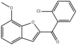 (2-CHLOROPHENYL)(7-METHOXY-1-BENZOFURAN-2-YL)METHANONE Struktur