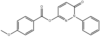 6-OXO-1-PHENYL-1,6-DIHYDRO-3-PYRIDAZINYL 4-METHOXYBENZENECARBOXYLATE Struktur