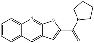 1-PYRROLIDINYL(THIENO[2,3-B]QUINOLIN-2-YL)METHANONE Struktur