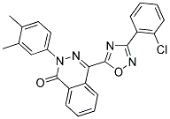 4-[3-(2-CHLOROPHENYL)-1,2,4-OXADIAZOL-5-YL]-2-(3,4-DIMETHYLPHENYL)-1(2H)-PHTHALAZINONE Struktur