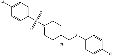 4-([(4-CHLOROPHENYL)SULFANYL]METHYL)-1-[(4-CHLOROPHENYL)SULFONYL]-4-PIPERIDINOL Struktur