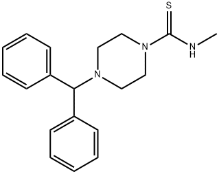 (4-(DIPHENYLMETHYL)PIPERAZINYL)(METHYLAMINO)METHANE-1-THIONE Struktur