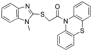 10-([(1-METHYL-1H-BENZIMIDAZOL-2-YL)THIO]ACETYL)-10H-PHENOTHIAZINE Struktur