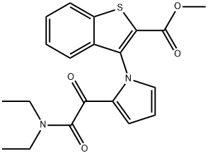 METHYL 3-(2-[2-(DIETHYLAMINO)-2-OXOACETYL]-1H-PYRROL-1-YL)-1-BENZOTHIOPHENE-2-CARBOXYLATE Struktur