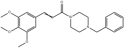 1-(4-BENZYLPIPERAZINO)-3-(3,4,5-TRIMETHOXYPHENYL)-2-PROPEN-1-ONE Struktur