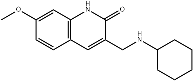 3-CYCLOHEXYLAMINOMETHYL-7-METHOXY-1H-QUINOLIN-2-ONE Struktur