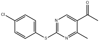 1-(2-[(4-CHLOROPHENYL)SULFANYL]-4-METHYL-5-PYRIMIDINYL)-1-ETHANONE Struktur