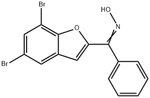 (5,7-DIBROMO-1-BENZOFURAN-2-YL)(PHENYL)METHANONE OXIME Struktur