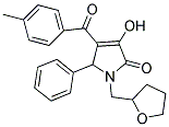 3-HYDROXY-4-(4-METHYLBENZOYL)-5-PHENYL-1-((TETRAHYDROFURAN-2-YL)METHYL)-1H-PYRROL-2(5H)-ONE Struktur