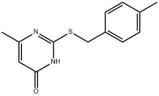 6-METHYL-2-[(4-METHYLBENZYL)SULFANYL]-4(3H)-PYRIMIDINONE Struktur