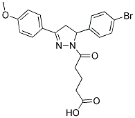 5-[5-(4-BROMOPHENYL)-3-(4-METHOXYPHENYL)-4,5-DIHYDRO-1H-PYRAZOL-1-YL]-5-OXOPENTANOIC ACID Struktur