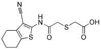 [(3-CYANO-4,5,6,7-TETRAHYDRO-BENZO[B]THIOPHEN-2-YLCARBAMOYL)-METHYLSULFANYL]-ACETIC ACID Struktur