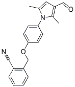 2-([4-(3-FORMYL-2,5-DIMETHYL-1H-PYRROL-1-YL)PHENOXY]METHYL)BENZONITRILE Struktur