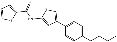 N-[4-(4-BUTYLPHENYL)-1,3-THIAZOL-2-YL]-2-THIOPHENECARBOXAMIDE Struktur