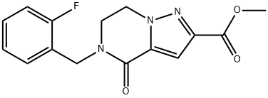 METHYL 5-(2-FLUOROBENZYL)-4-OXO-4,5,6,7-TETRAHYDROPYRAZOLO[1,5-A]PYRAZINE-2-CARBOXYLATE Struktur