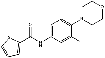 N-(3-FLUORO-4-MORPHOLINOPHENYL)-2-THIOPHENECARBOXAMIDE Struktur