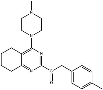 2-[(4-METHYLBENZYL)SULFINYL]-4-(4-METHYLPIPERAZINO)-5,6,7,8-TETRAHYDROQUINAZOLINE Struktur