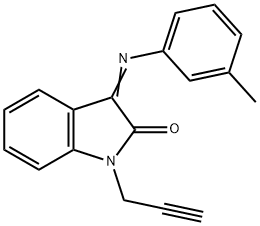 3-[(3-METHYLPHENYL)IMINO]-1-(2-PROPYNYL)-1H-INDOL-2-ONE Struktur