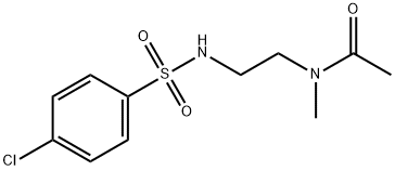 N-(2-([(4-CHLOROPHENYL)SULFONYL]AMINO)ETHYL)-N-METHYLACETAMIDE Struktur