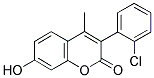 3(2'-CHLOROPHENYL)-7-HYDROXY-4-METHYLCOUMARIN Struktur